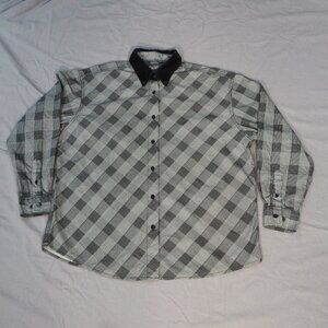 Wrangler Twenty X Shirt Womens Large Black Check Country Western Rancher Cowboy